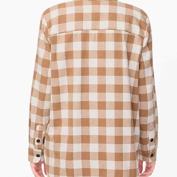 J. Crew Plaid Flannel Shirt-Jacket - Picture 3 of 7